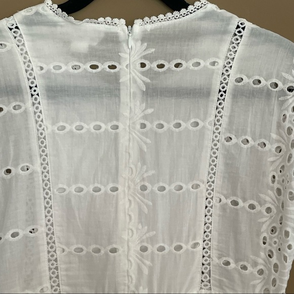- Loveriche White Eyelet Lined Mini Dress - Picture 10 of 10